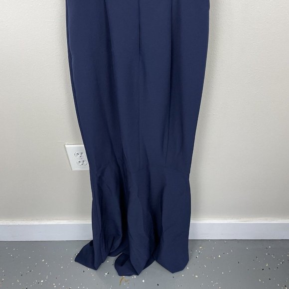 WAYF The Gabrielle Strapless Trumpet Gown Navy Blue Women's XXS Off The Shoulder - Picture 5 of 10